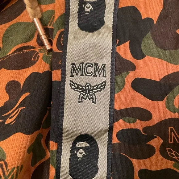 Bape x mcm hoodie new with tags